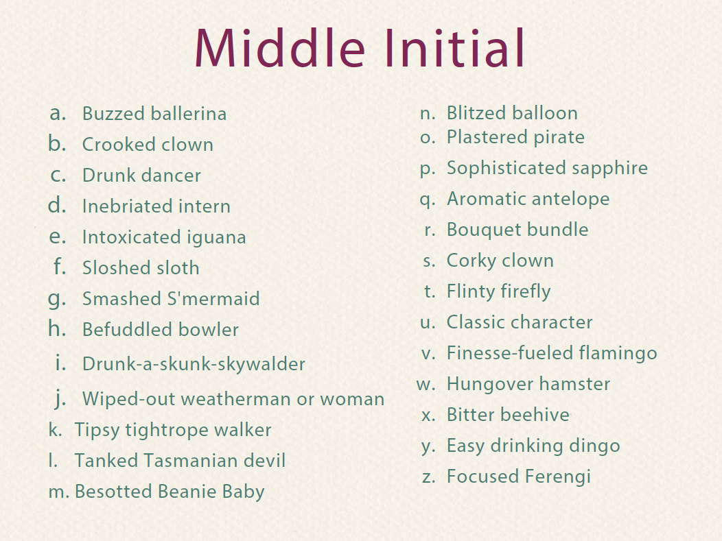 Middle Intial
